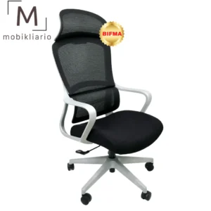 Silla Directiva Eslovaquia Gris Cabecera